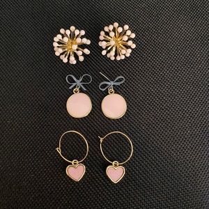 NWT ‘Pretty in Pink’ Set of (3) Earrings